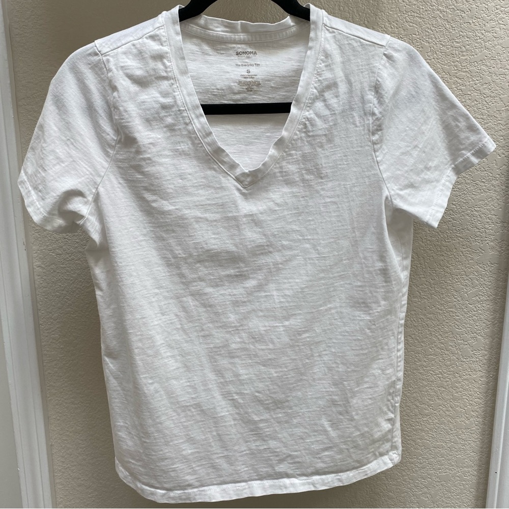 Sonoma, Women’s, Juniors, T-shirt, White, Size S